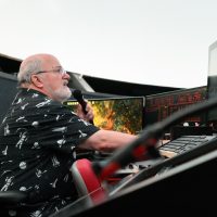 Jim Todd operates the planetarium's imagery at OMSI.
