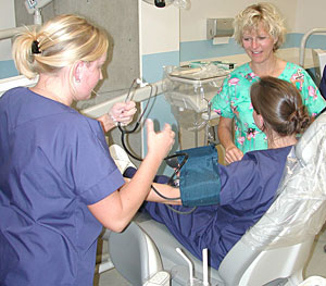 ginny jorgensen with students.