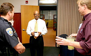 Preston Pulliams with staff