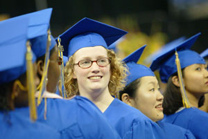 girl takes the walk.