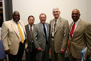 The governor visits with the PCC board.