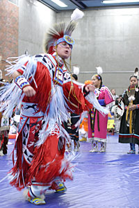 One of many powwow dancers.