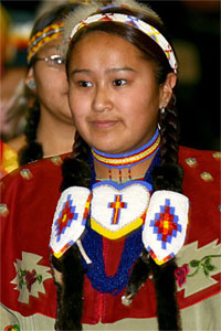 A powwow dancer from last year's event.