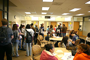 Registration area at the Rock Creek Campus.