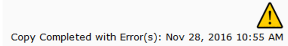 Copy Completed with Error image