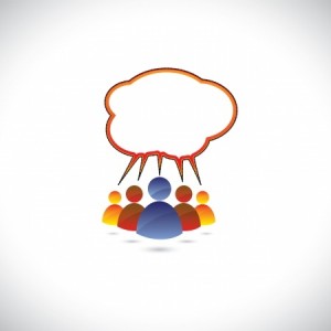 people talking