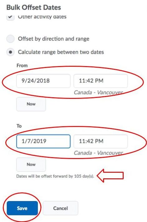 Selecting 2 dates