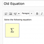 Example of the old equation layout