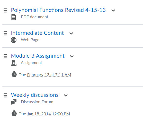 content type icons are now visible in the content area