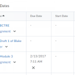 D2L Manage dates now includes due date