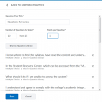The question pool interface is drastically simpler