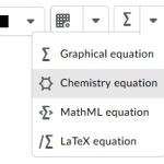Select Chemistry equation as an option