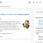 Faculty view of My Home in D2L Brightspace