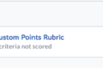 Partially scored rubric with additional information