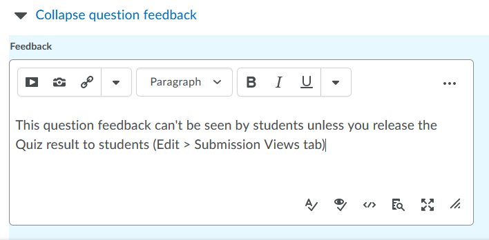 quiz-gradingby-users-enter question feedback