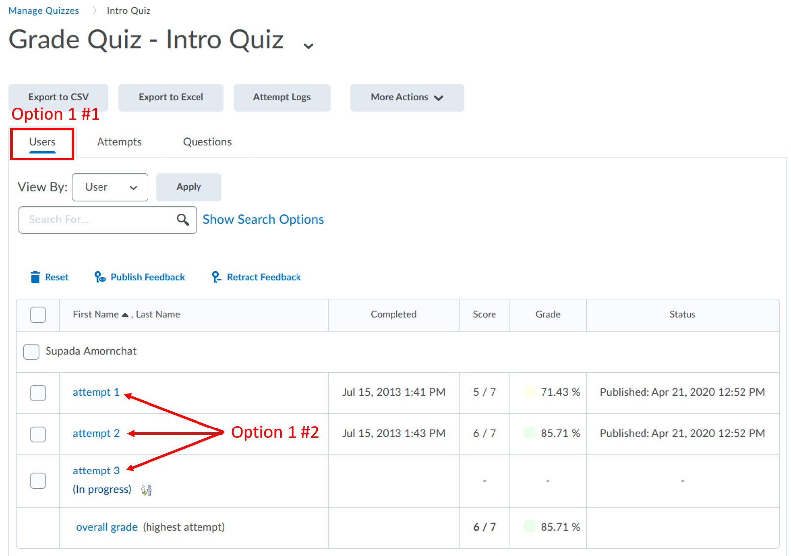 quiz-gradingby-users-student attempt link
