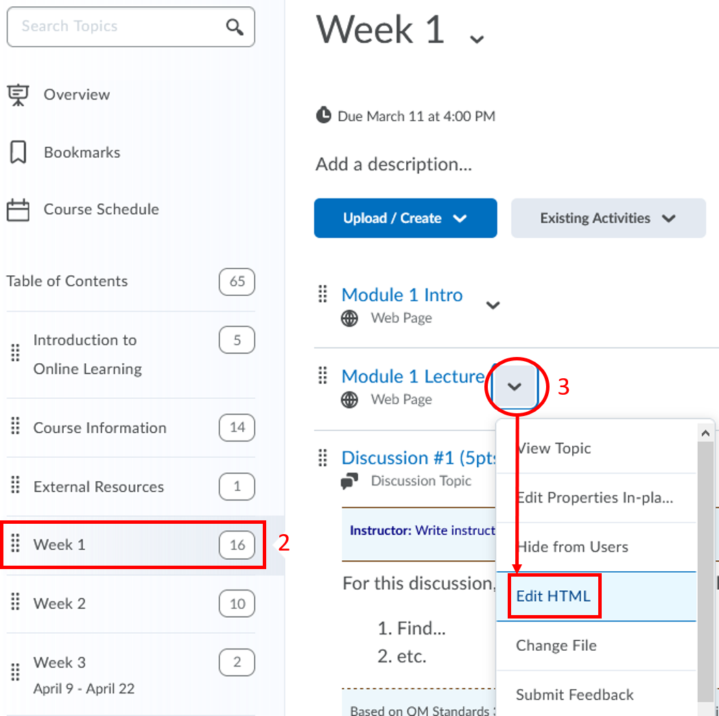 Content-Edit HTML page