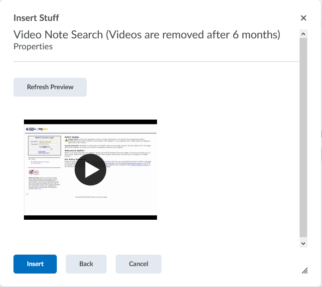 Insert Stuff-Video note search-Insert video