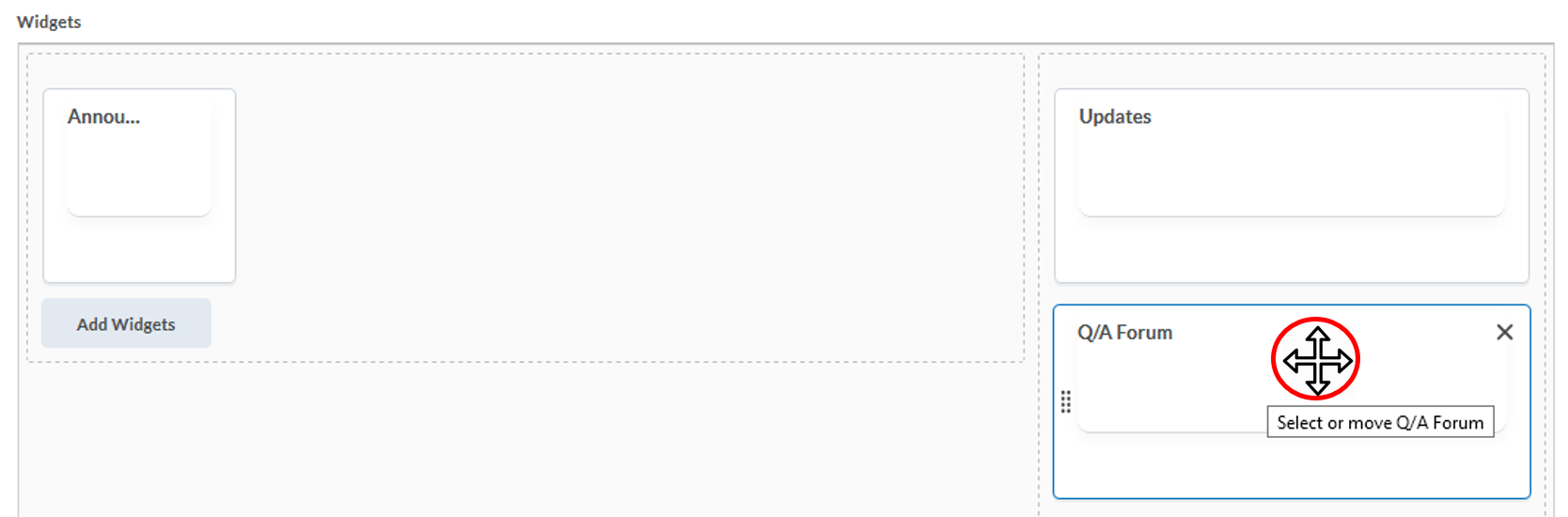 homepage: rearrange-order-widget