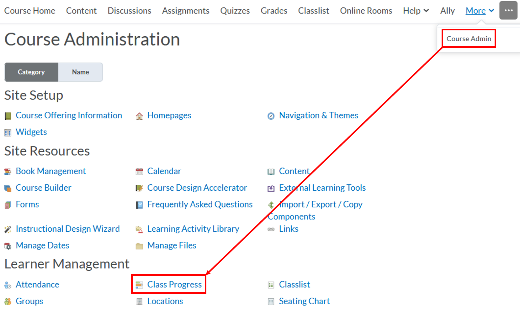 course-admin: class-progress