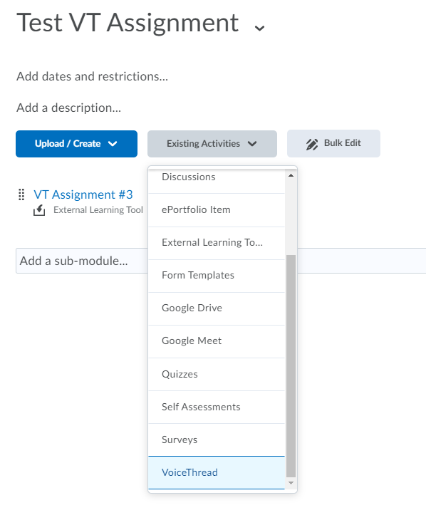 add VoiceThread activity