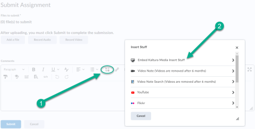 Embed media insert stuff