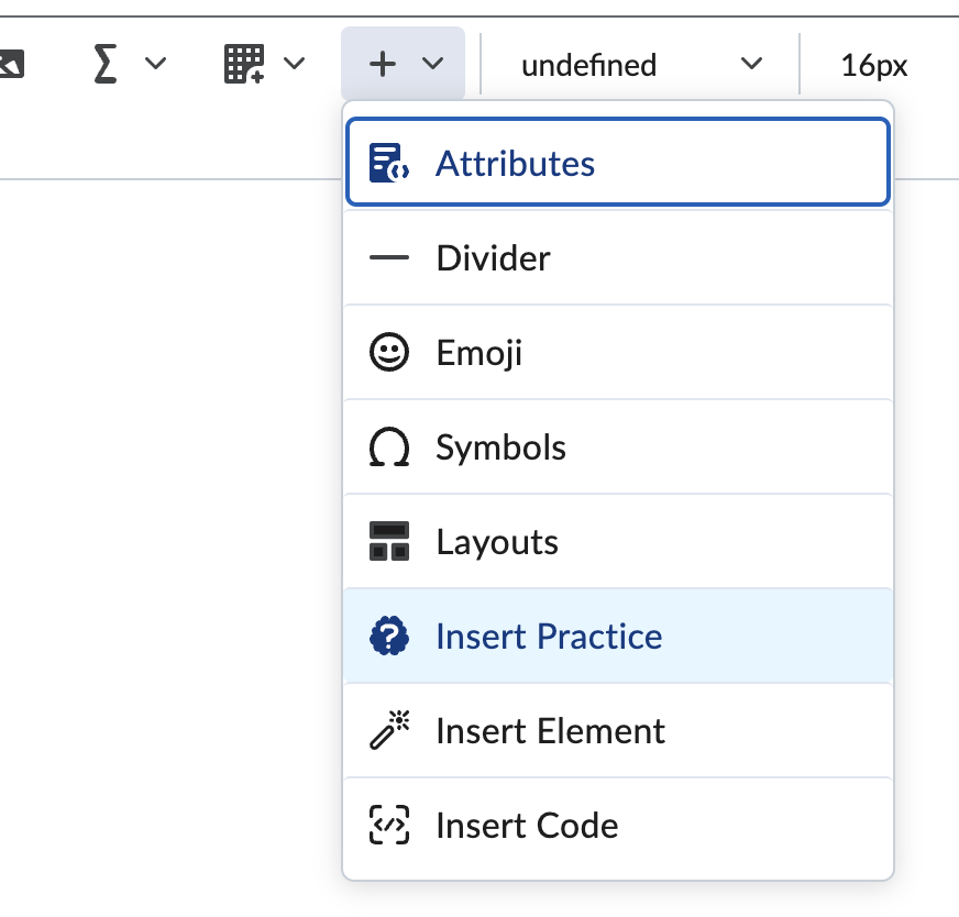 Creator plus options now appear in the Brightspace editor.
