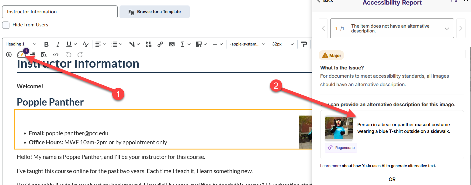 You can now use AI to generate alt text for images that are missing them.