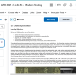 A preview of the New Content Experience in Brightspace shows a modified navigation and layout that allow for fullscreen view. The interface is less cluttered than the current content experience.
