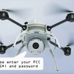image of drone asking for ID and password