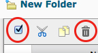 Select all the Dropbox folders and choose Delete under More Actions drop-down menu.