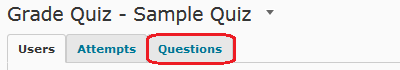 Click on Questions tab