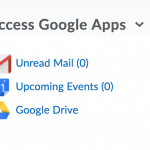 Access Google Apps widget links to your Gmail account