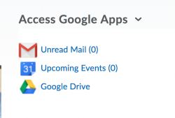 Access Google Apps widget links to your Gmail account