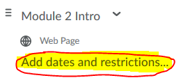 content topic add dates and restrictions...