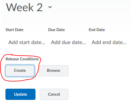 Create release conditions