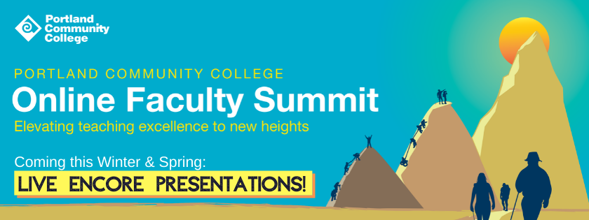 banner announcing Online Faculty Summit encore presentations coming in winter and spring term!