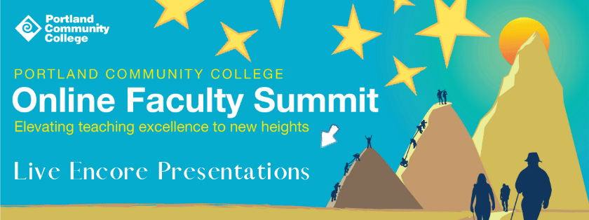 An animated .gif with stars twinkling for the Online Faculty Summit Encore Presentations