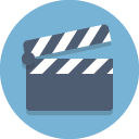 video clapboard icon