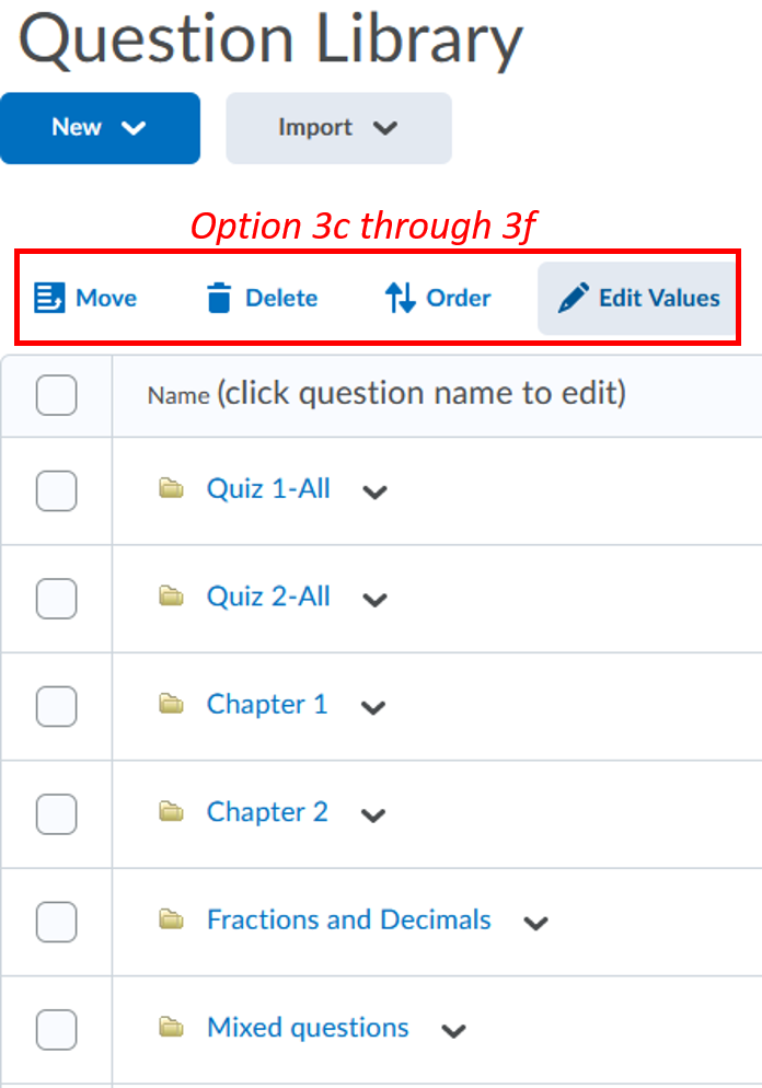 D2L- Managing Question Library
