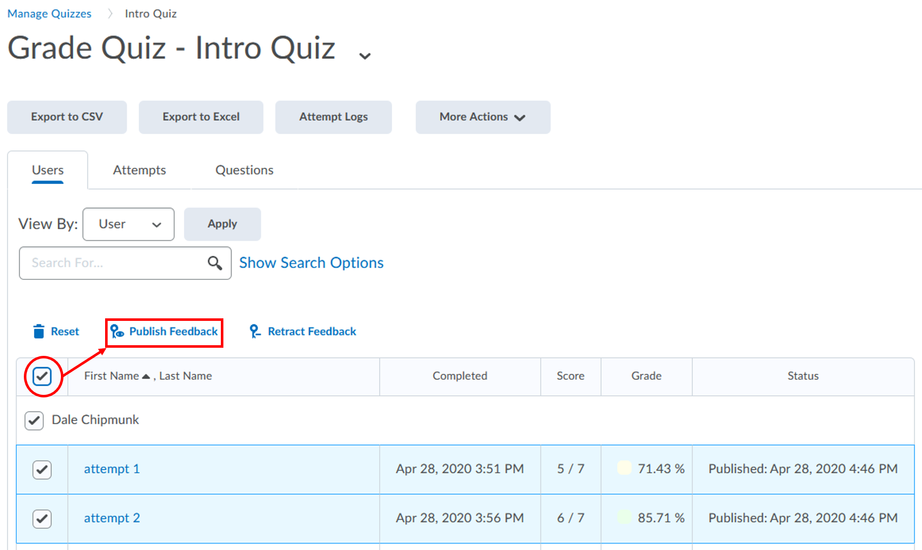 quiz-publish score-to grades-manually
