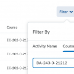 Quick Eval now lets you filter by course
