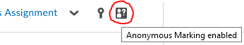 Assignments: anonymous-marking has been enabled
