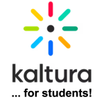 Kaltura logo with ...for students! added