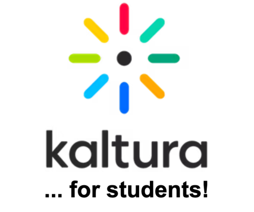 Kaltura logo with ...for students! added