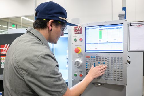 Student at CNC panel