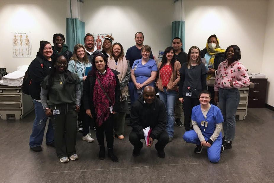 Students touring the Medical Assisting program