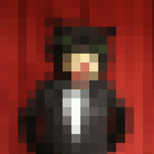 mascot poppie the panther, very pixelated image