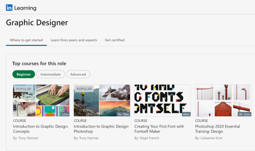 Linked in learning screenshot