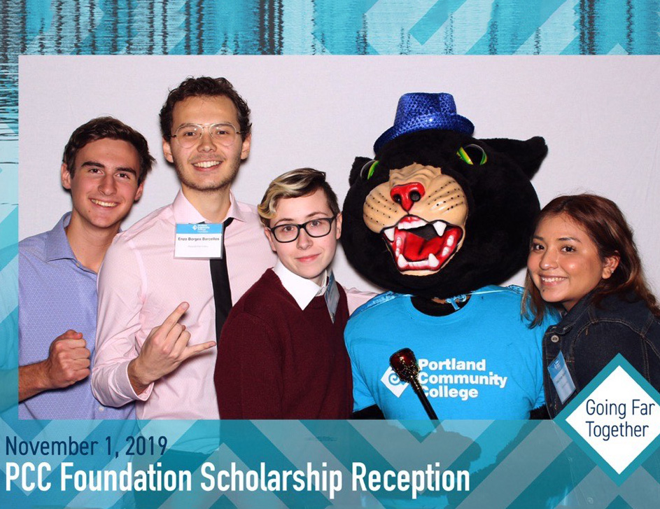 The interns with Poppie at the 2019 Scholarship Reception